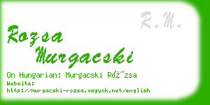 rozsa murgacski business card